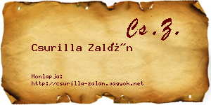 Csurilla Zalán névjegykártya